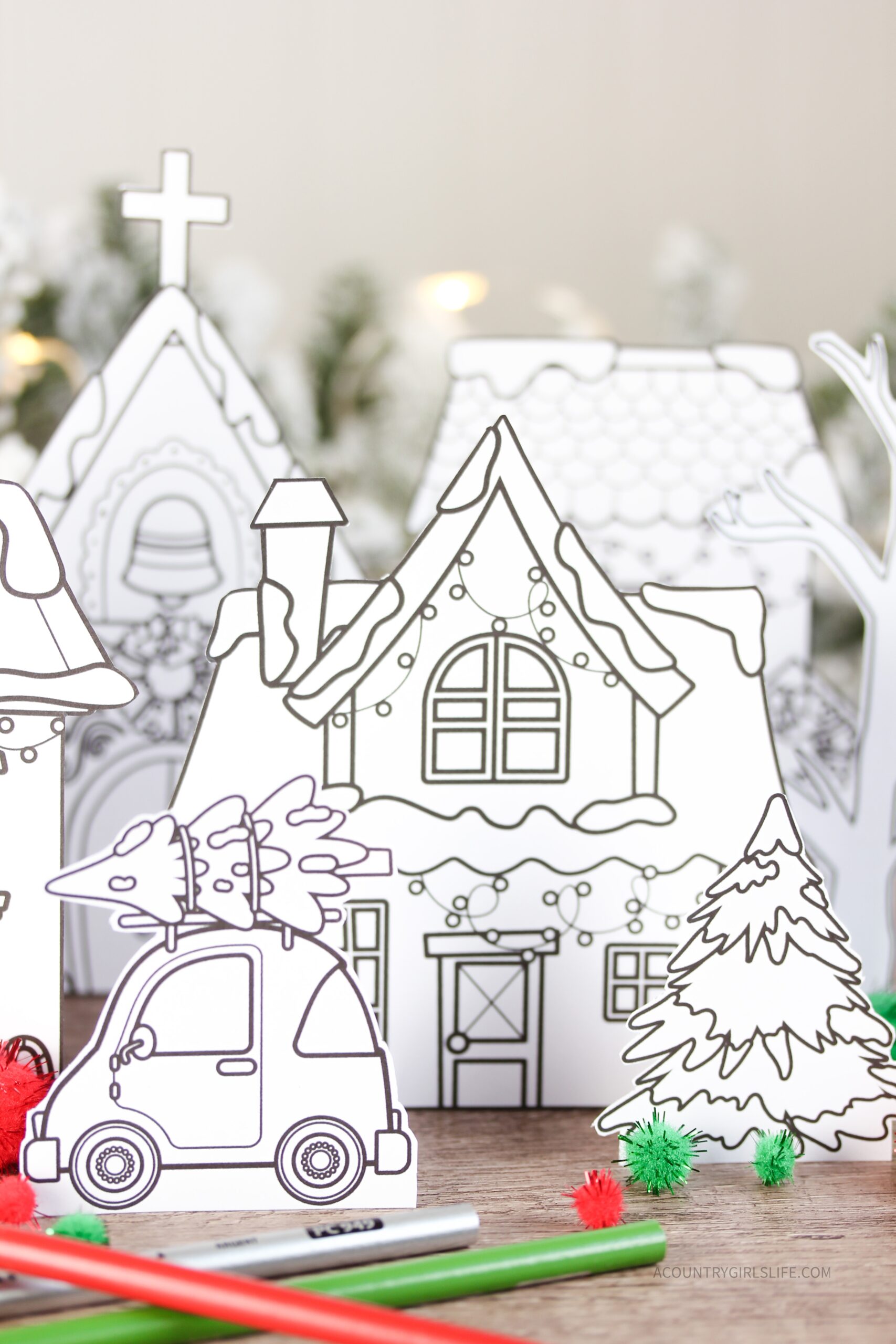 Free Printable Christmas House Template Pdf
