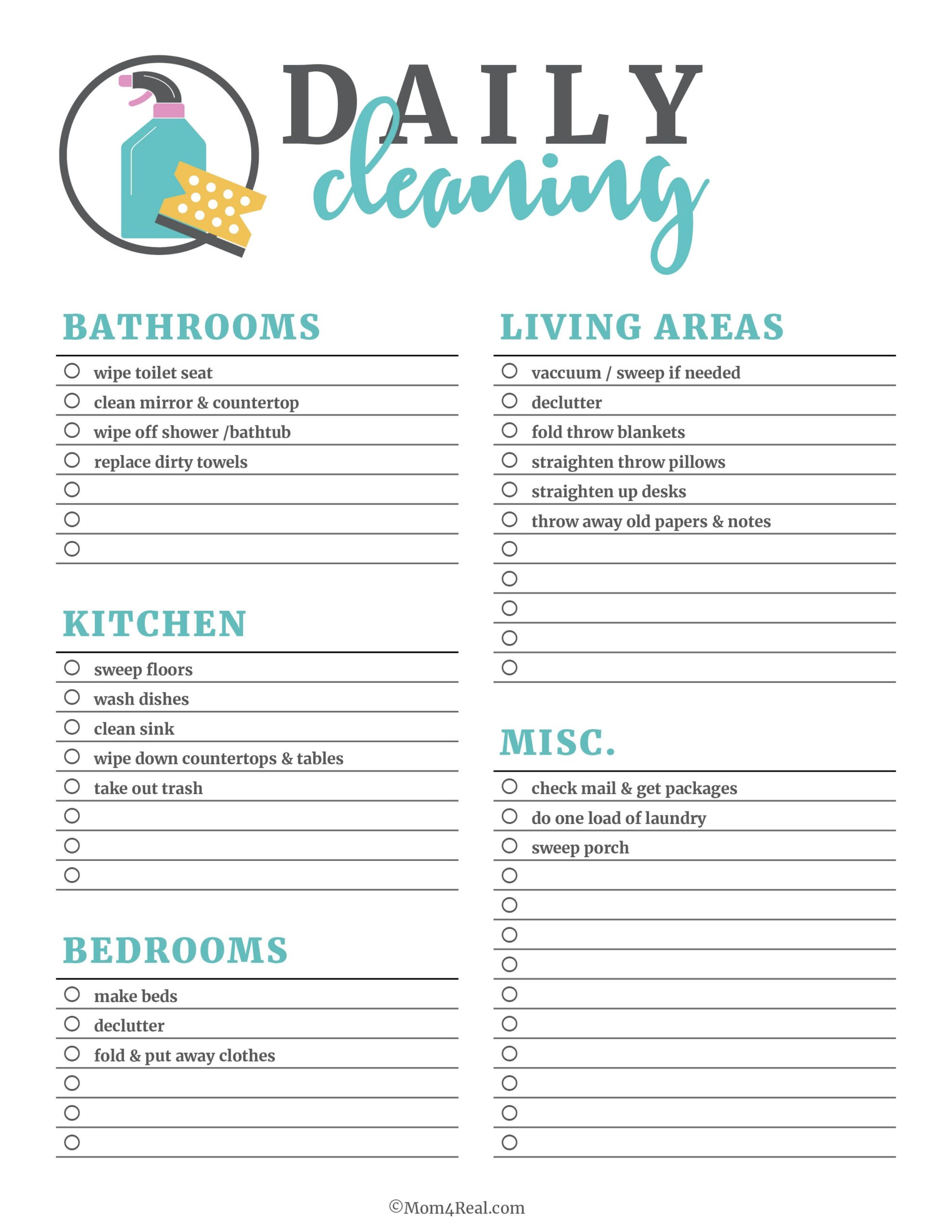 House Cleaning Checklist Printable Free House Cleaning Checklist Printable Free