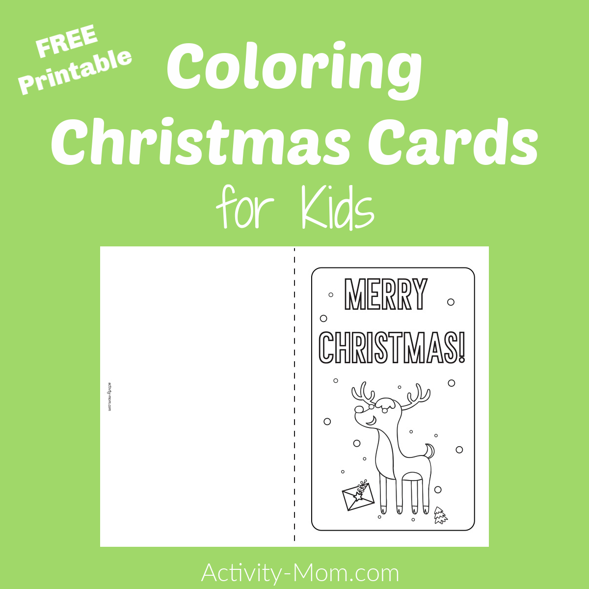Printable Coloring Christmas Cards For Kids The Activity Mom