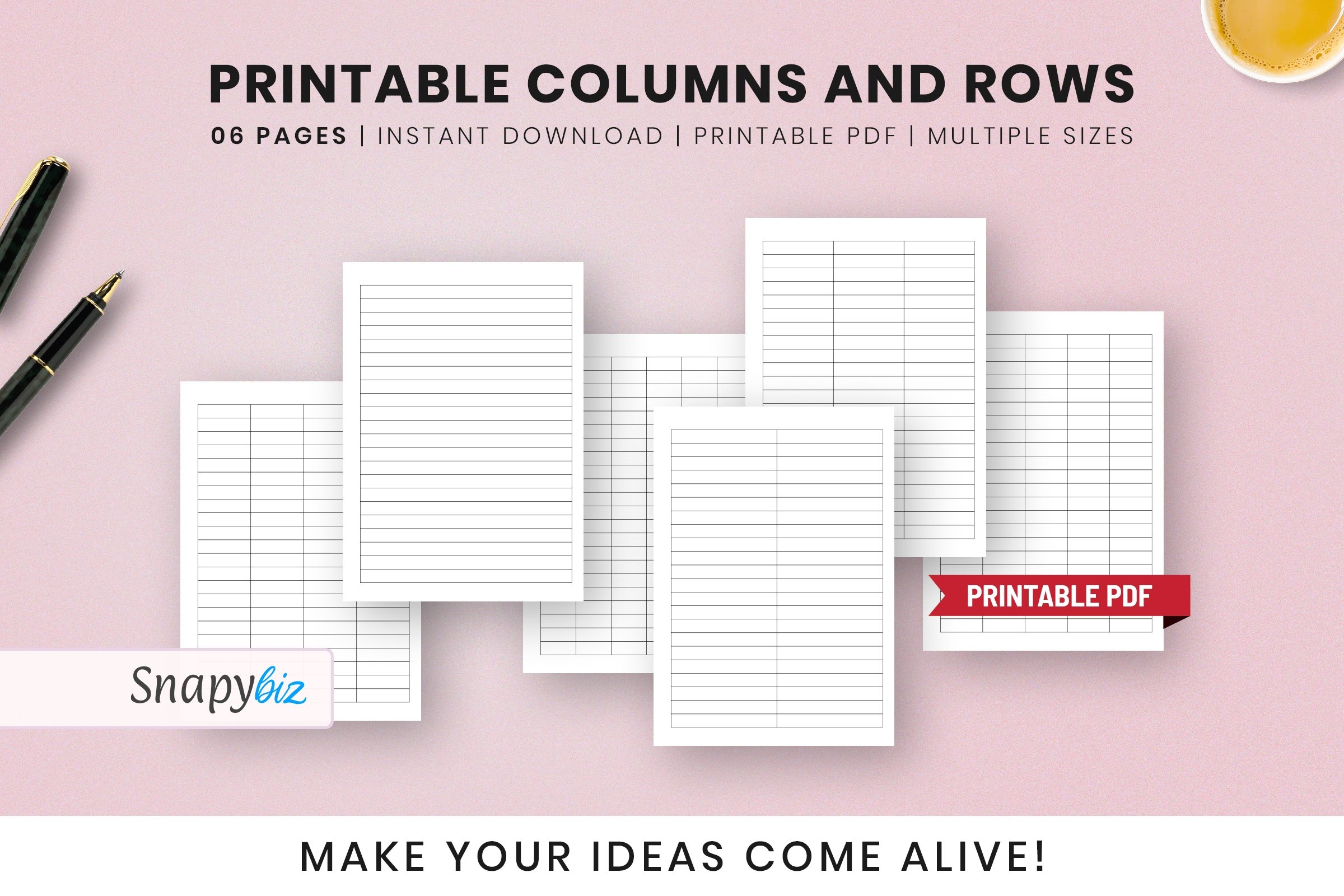Free Printable Column Program Templates