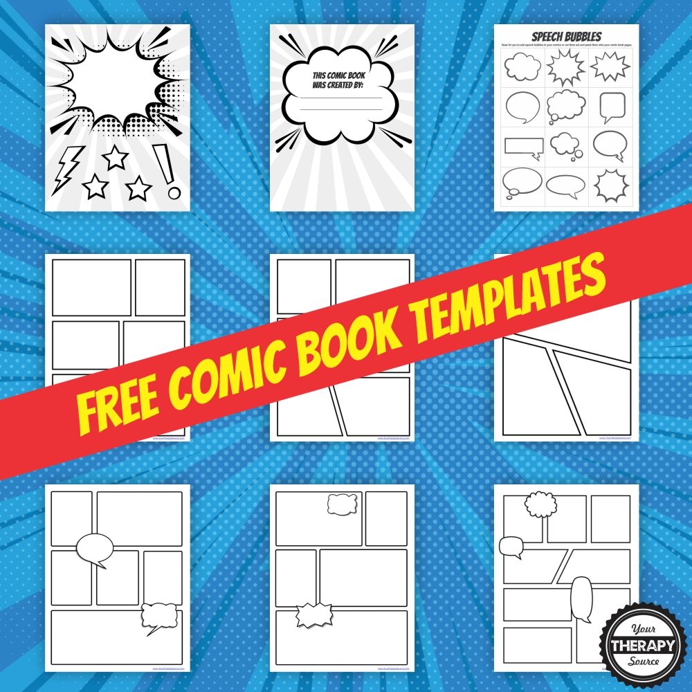 Printable Comic Strip Template A Free Resource For All Ages  Printable Comic Strip Template A Free Resource For All Ages