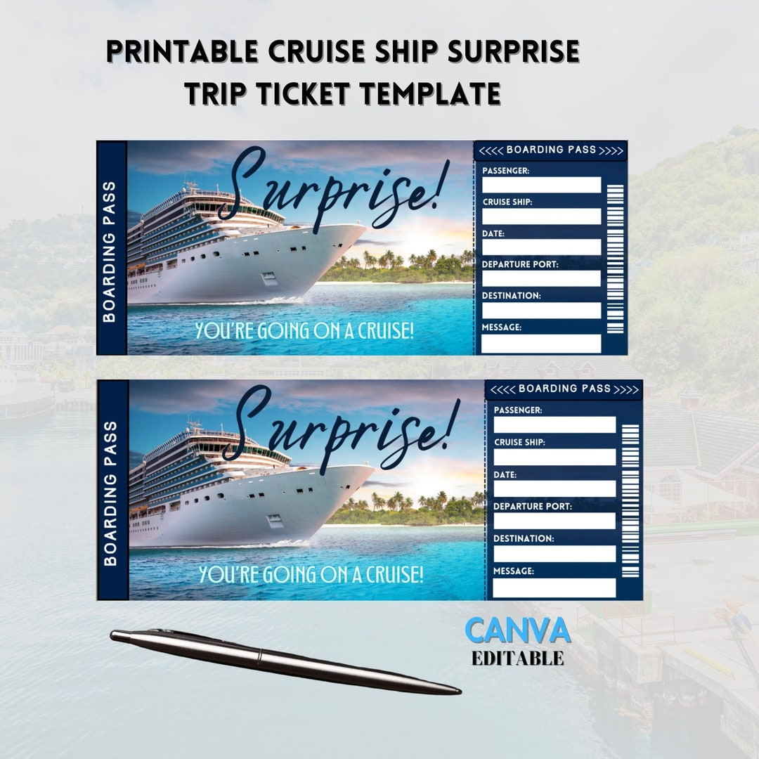 Printable Cruise Ticket Template Cruise Surprise Ticket Gift Ticket Cruise Surprise Boarding Pass Airline Ticket Canva Editable Ticket Etsy Printable Cruise Ticket Template Cruise Surprise Ticket Gift Ticket Cruise Surprise Boarding Pass Airline Ticket Canva Editable Ticket Etsy