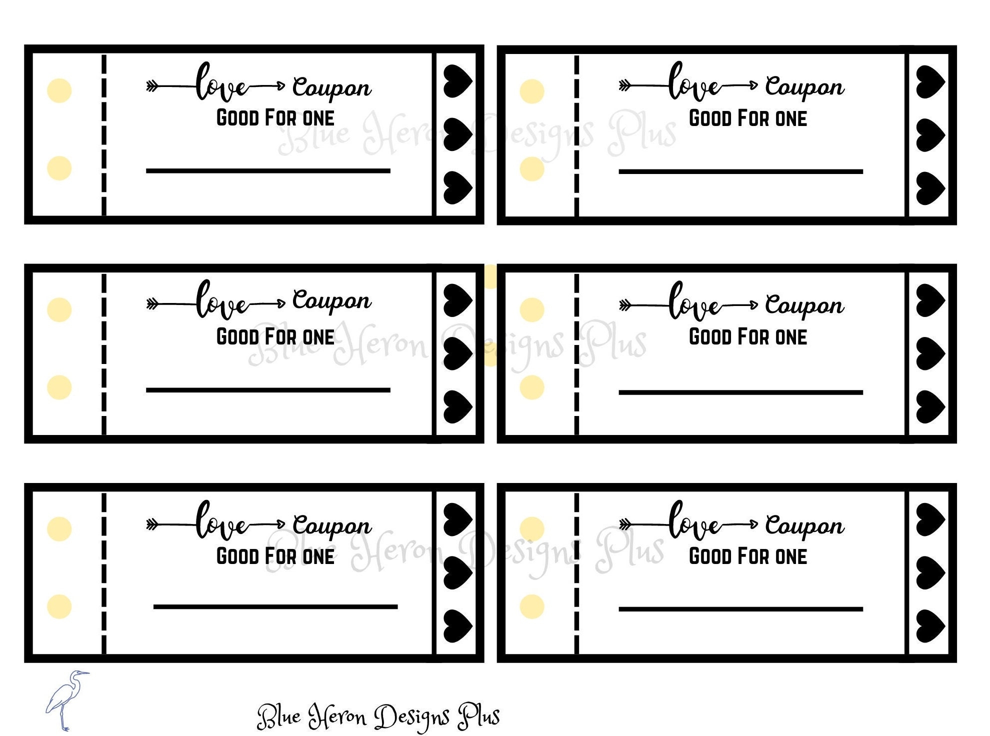 Printable Customizable Love Coupon Book For Him Or Her Blank Printable Customizable Love Coupon Book For Him Or Her Blank