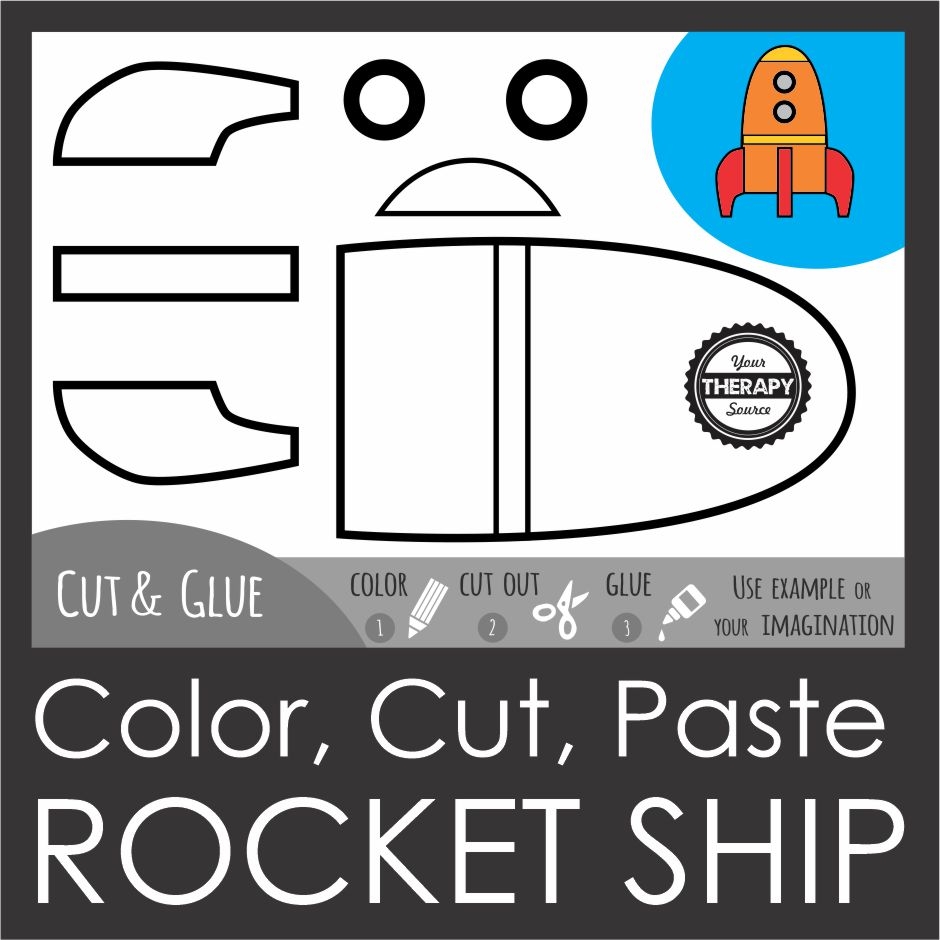 Printable Cut Out Rocket Template FREE Printable Your Therapy Source