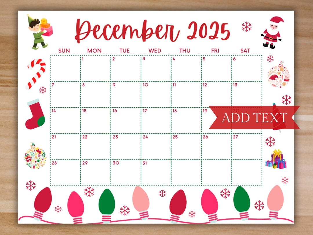 Printable December Calendar 2025 Christmas Calendar Holiday Calendar December 2025 Printable Calendar Family Calendar Printable Digital Etsy Printable December Calendar 2025 Christmas Calendar Holiday Calendar December 2025 Printable Calendar Family Calendar Printable Digital Etsy