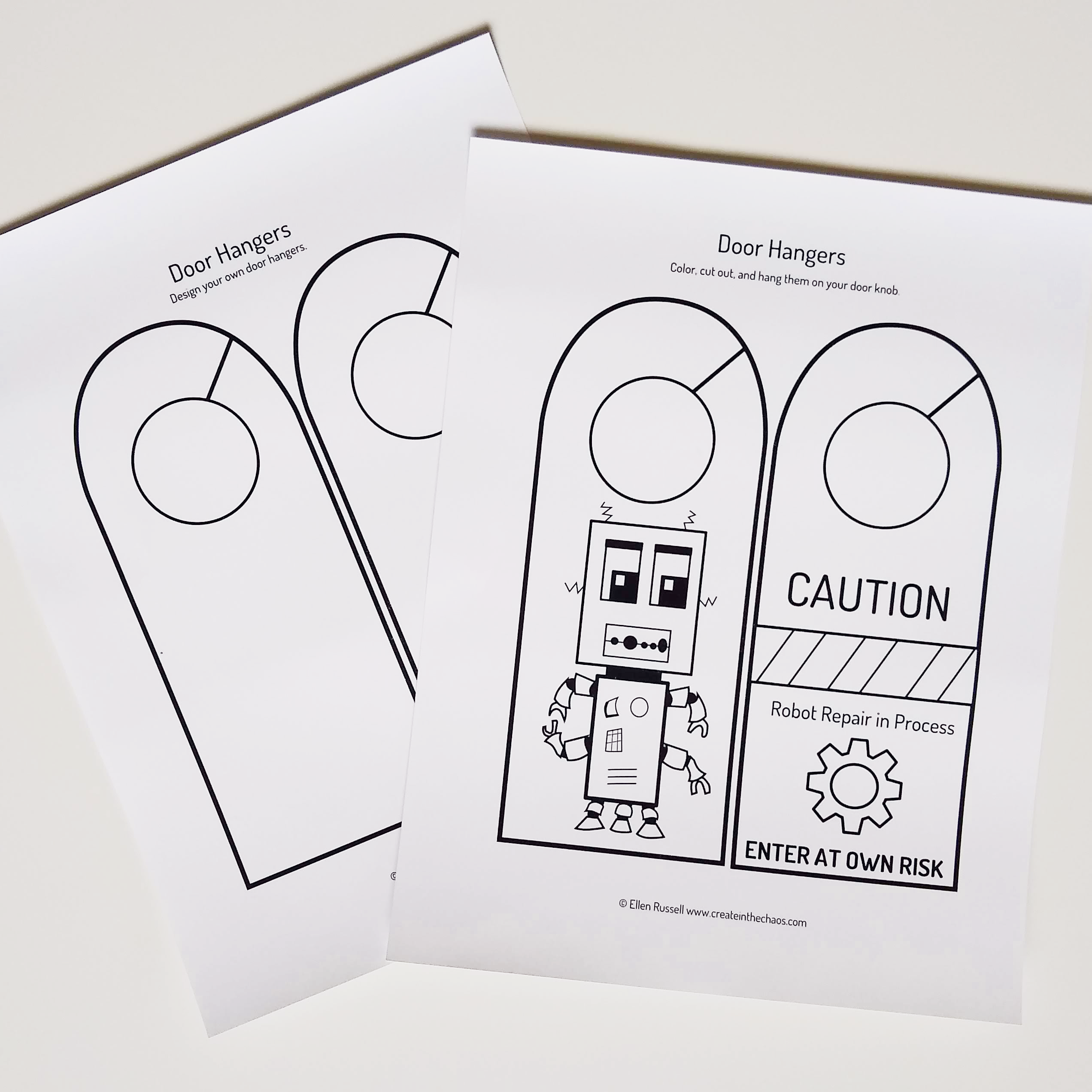Printable Door Hangers Create In The Chaos