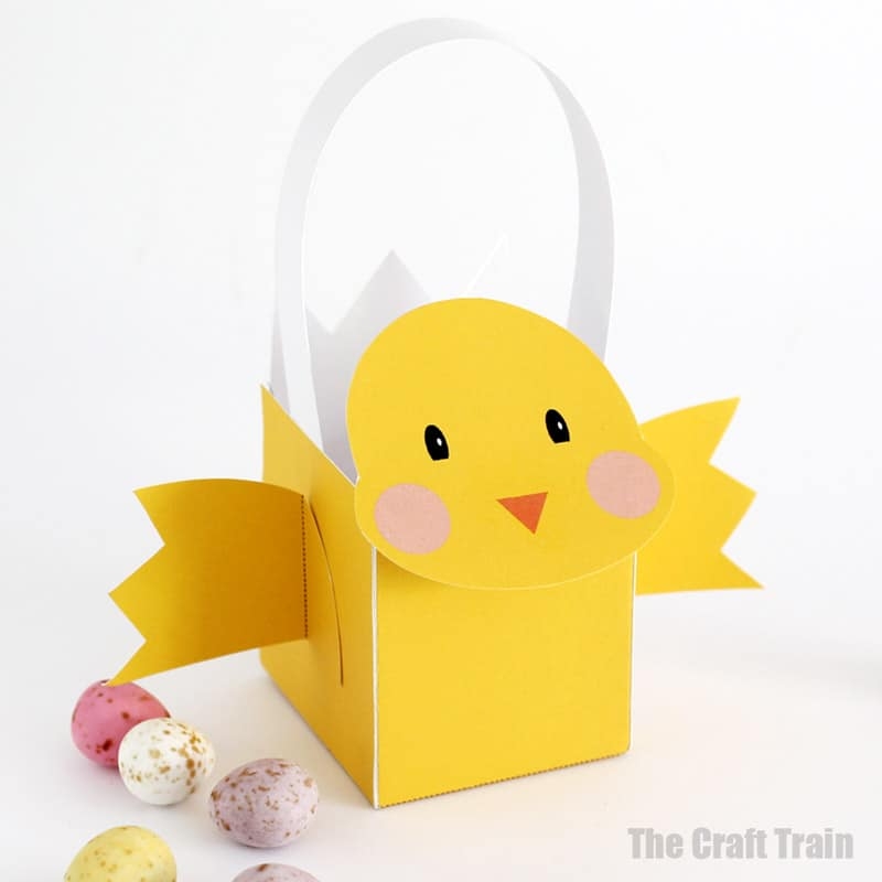 Printable Easter Chick Basket The Craft Train