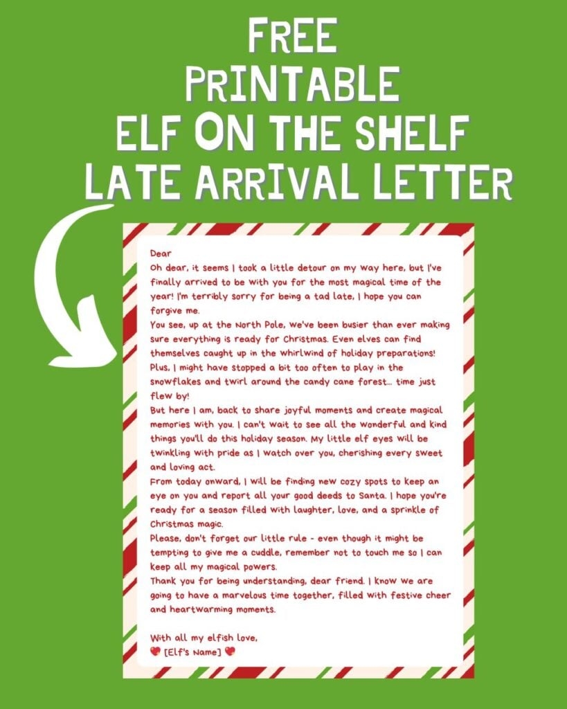 Elf Letters To Child Free Printable
