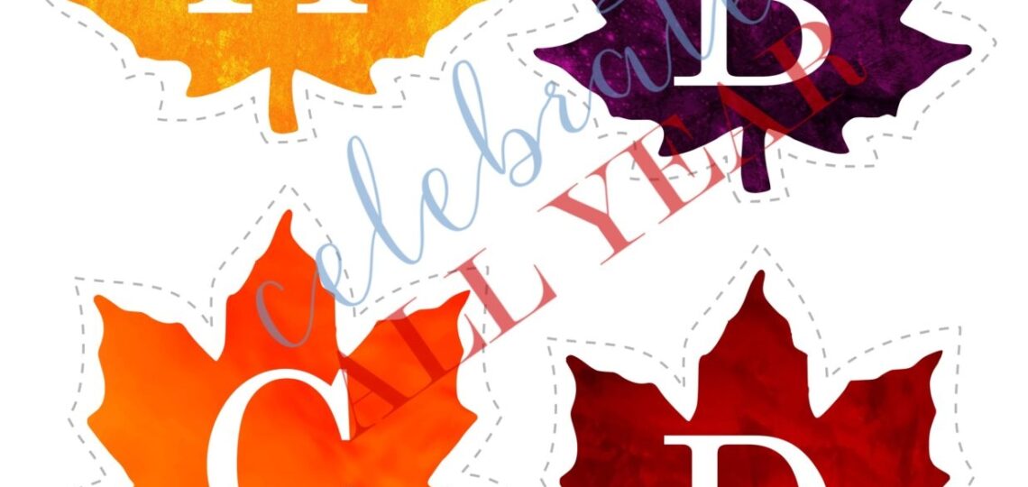 Printable Fall Leaves Alphabet Set Celebrate All Year