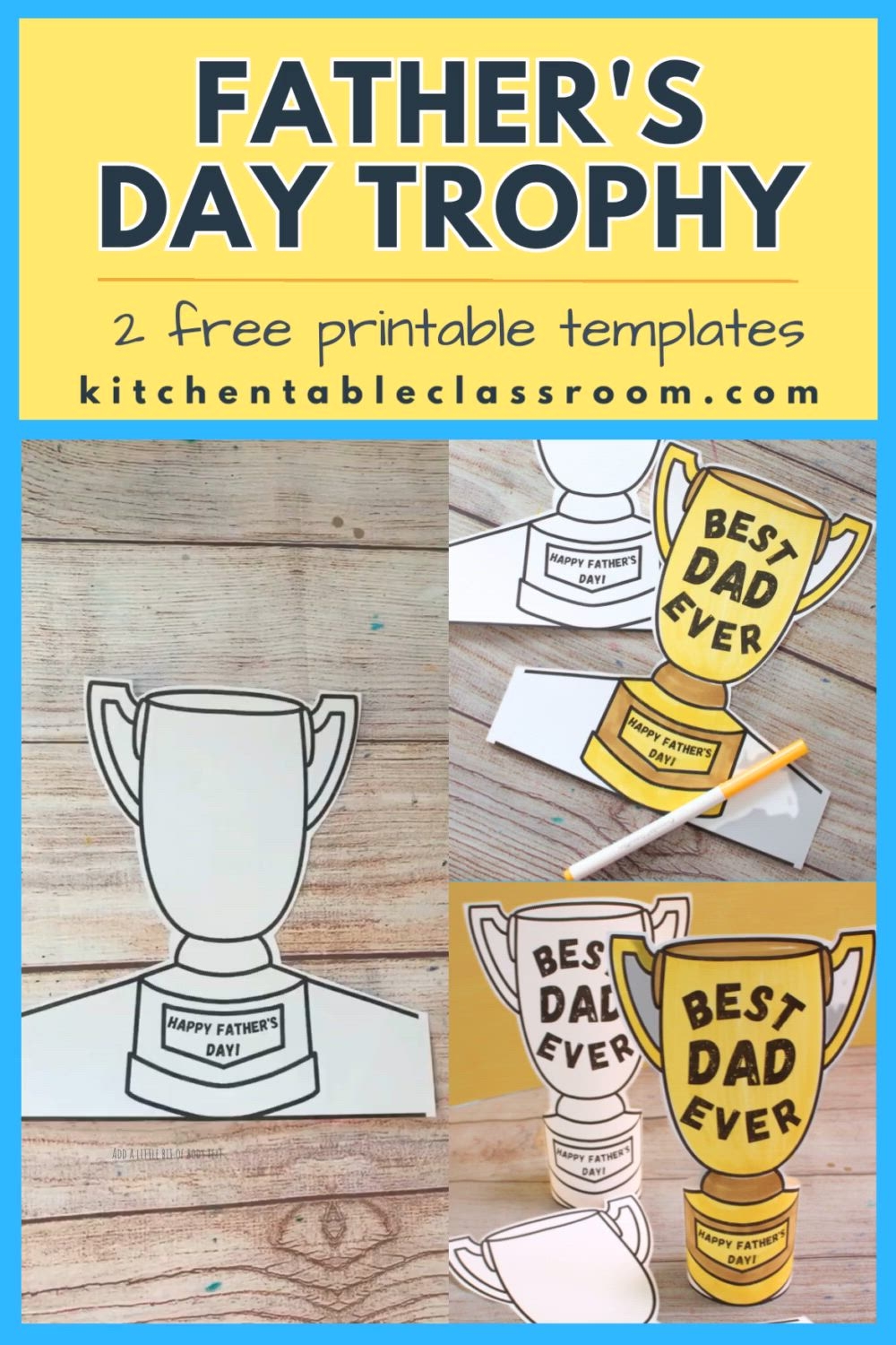 Printable Father s Day Card Trophy