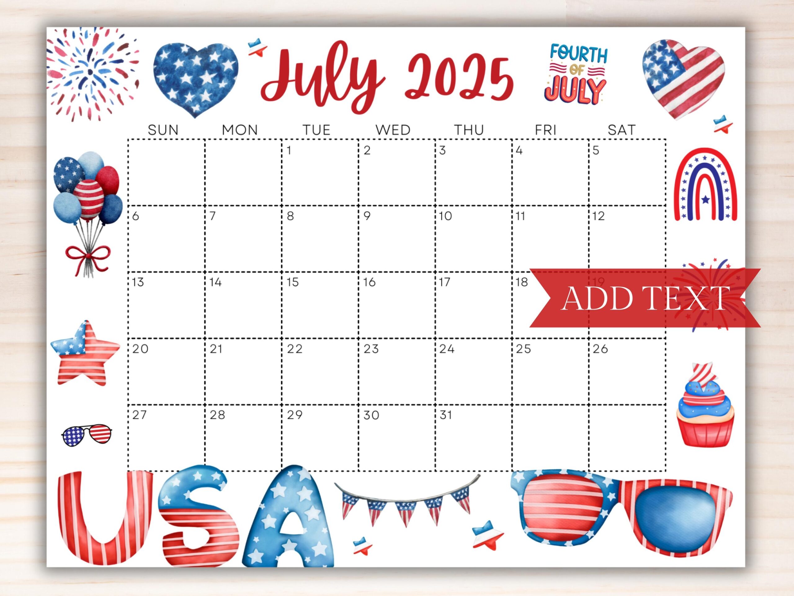 A July 2025 Calendar