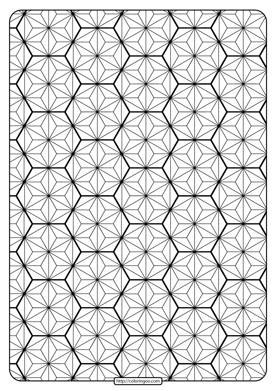 Printable Geometric Pattern Pdf Coloring Page 023 Printable Geometric Pattern Pdf Coloring Page 023