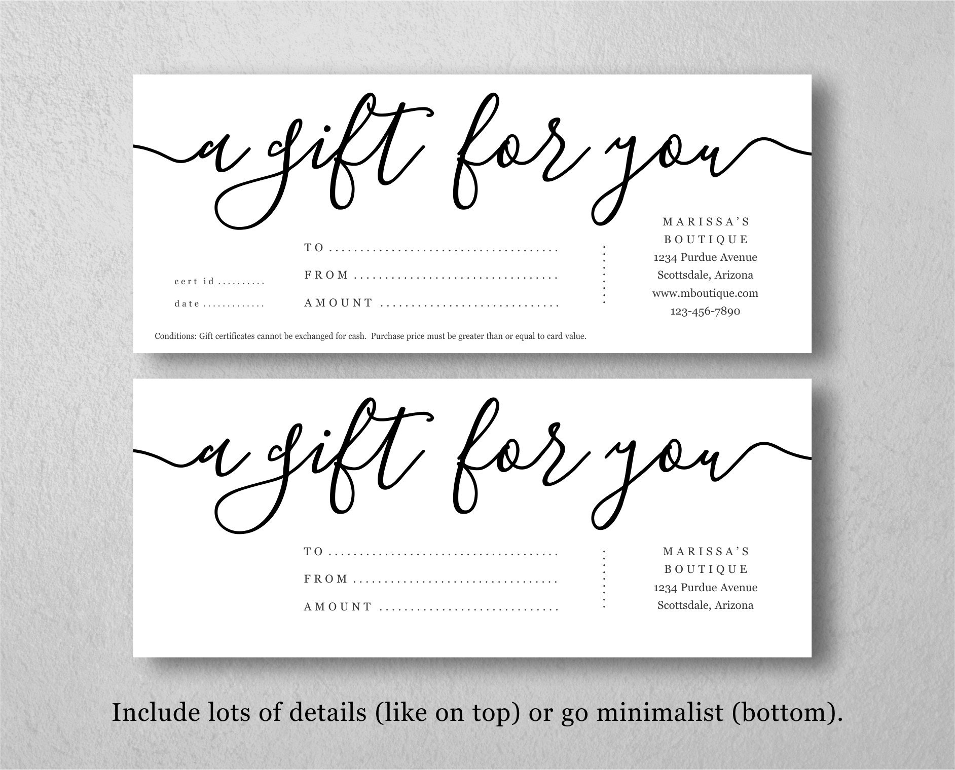 Free Printable Templates Gift Certificates