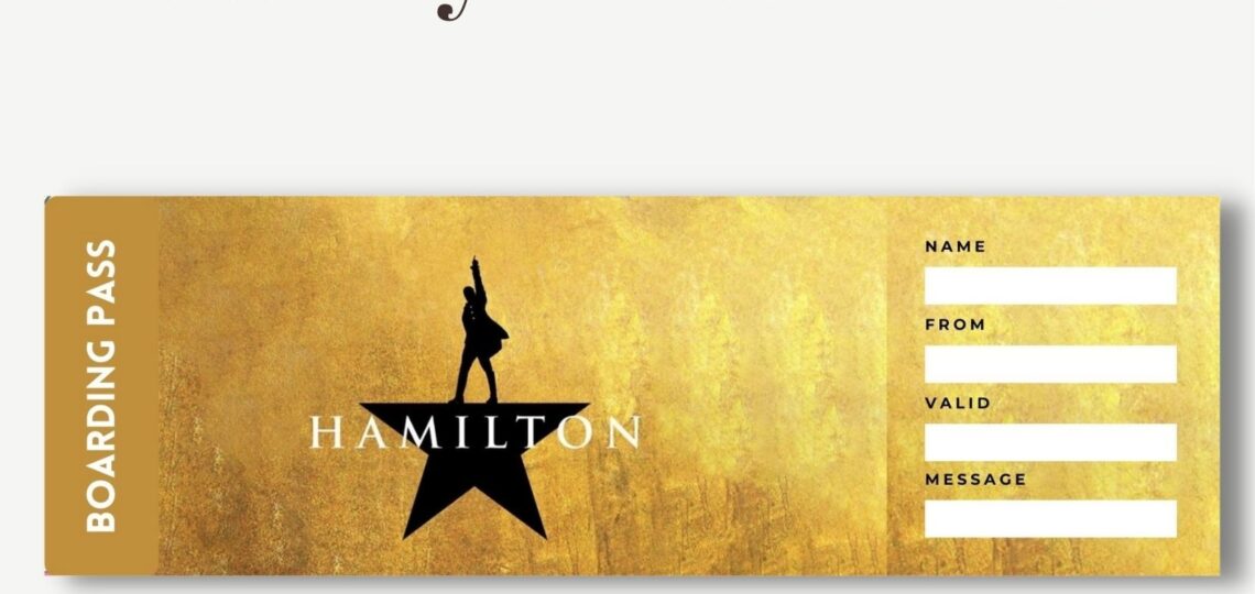 Printable Hamilton Surprise Ticket Editable Broadway Musical Ticket Musical Theater Ticket Event Gift Idea Surprise Gift Canva Edit Etsy