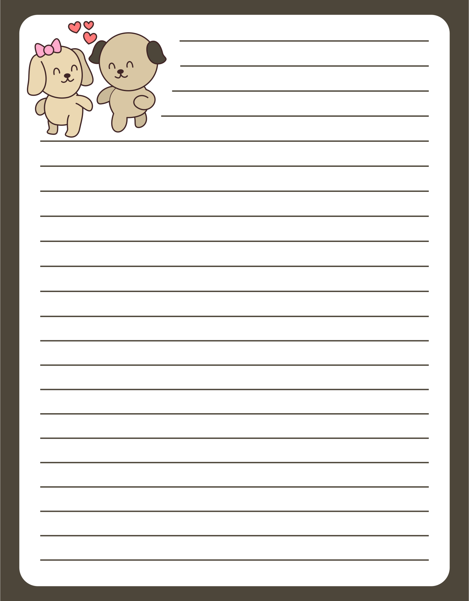 Printable Cute Blank Letter Template