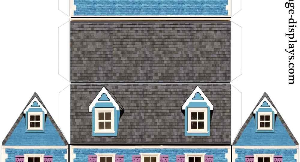 Printable Model Card Houses Christmas Village Displays Worksheets Library