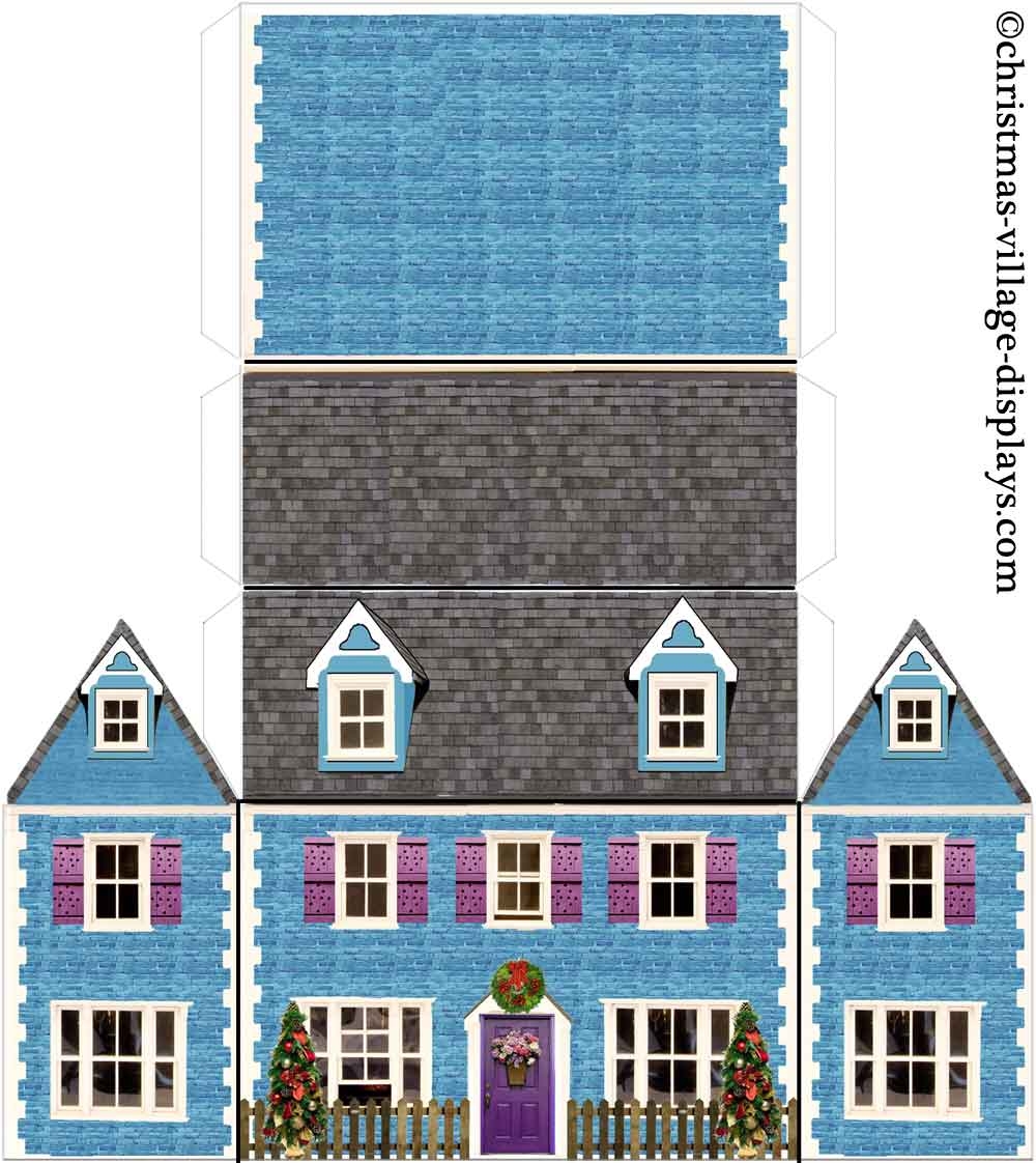 Printable Model Card Houses Christmas Village Displays Worksheets Library