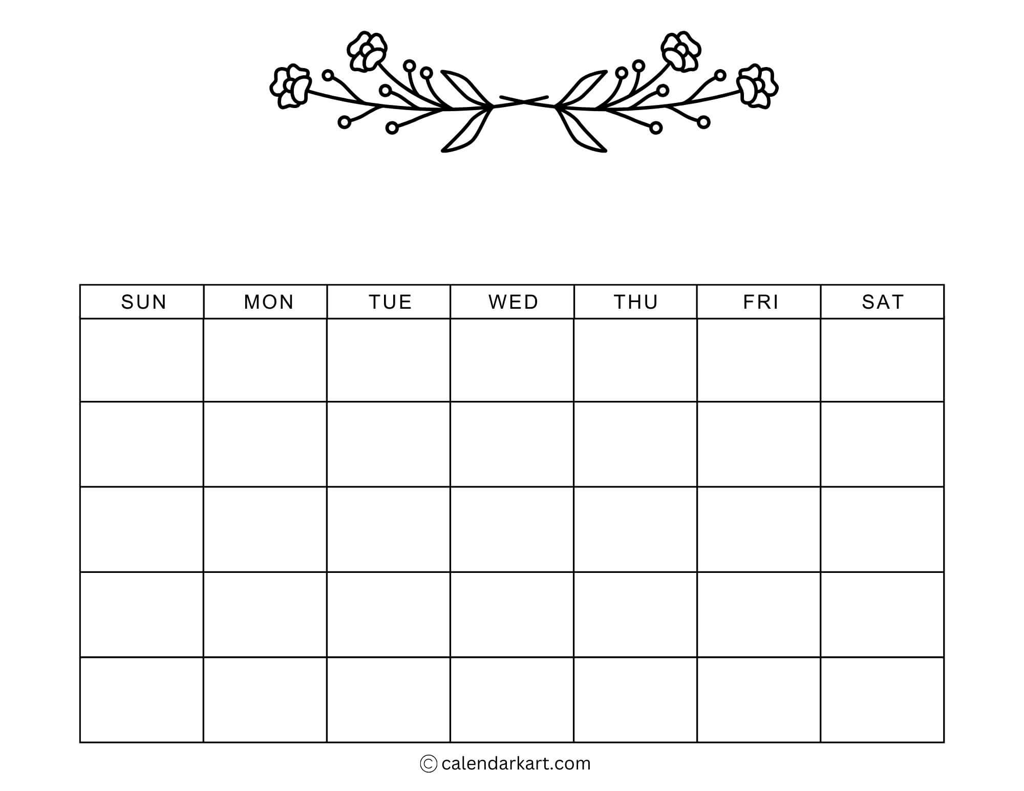 Printable Monthly Weekly And Yearly Blank Calendar Templates Printable Monthly Weekly And Yearly Blank Calendar Templates