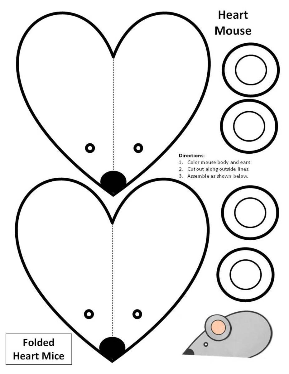 Printable Mouse Patterns With Simple Shapes For Kids Crafts 