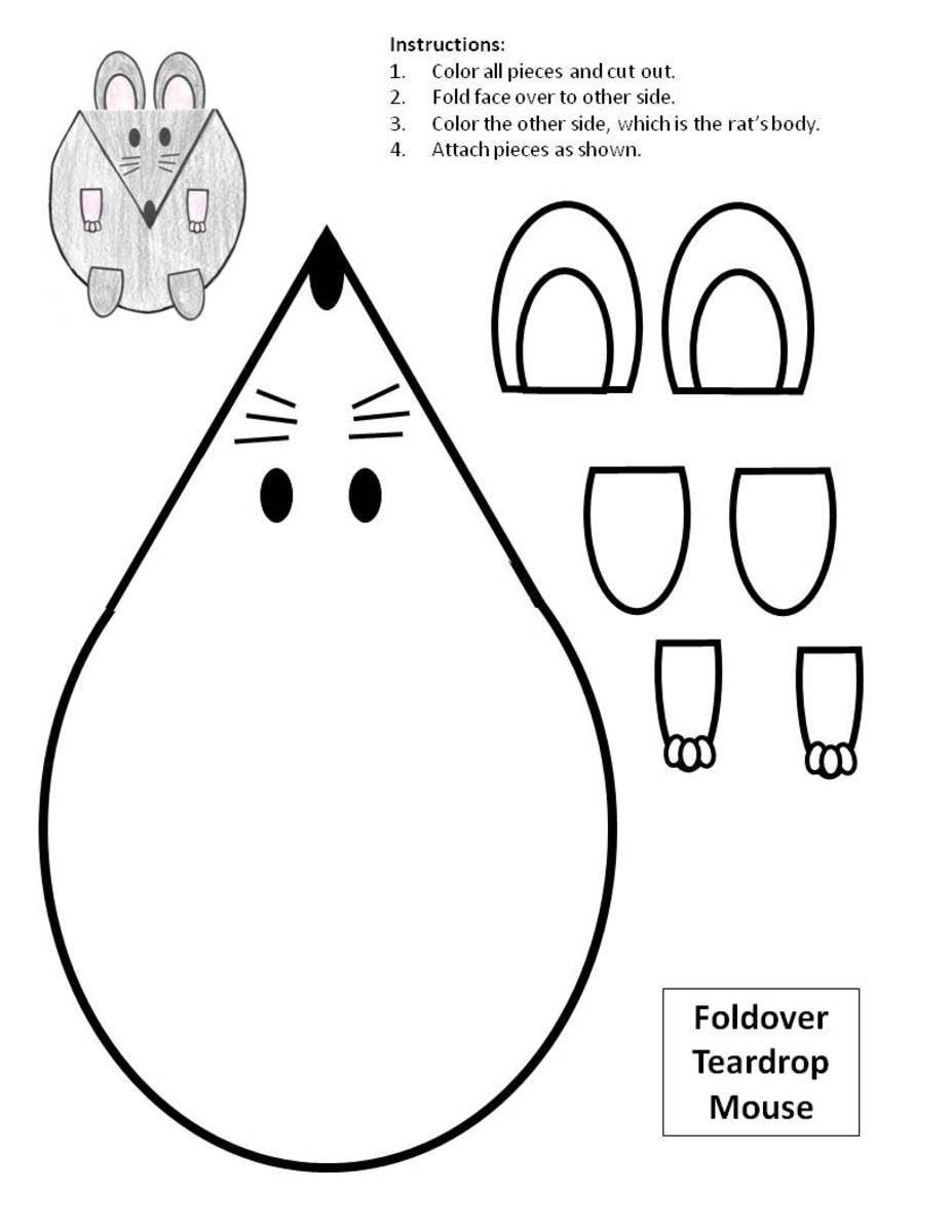Printable Mouse Patterns With Simple Shapes For Kids Crafts 