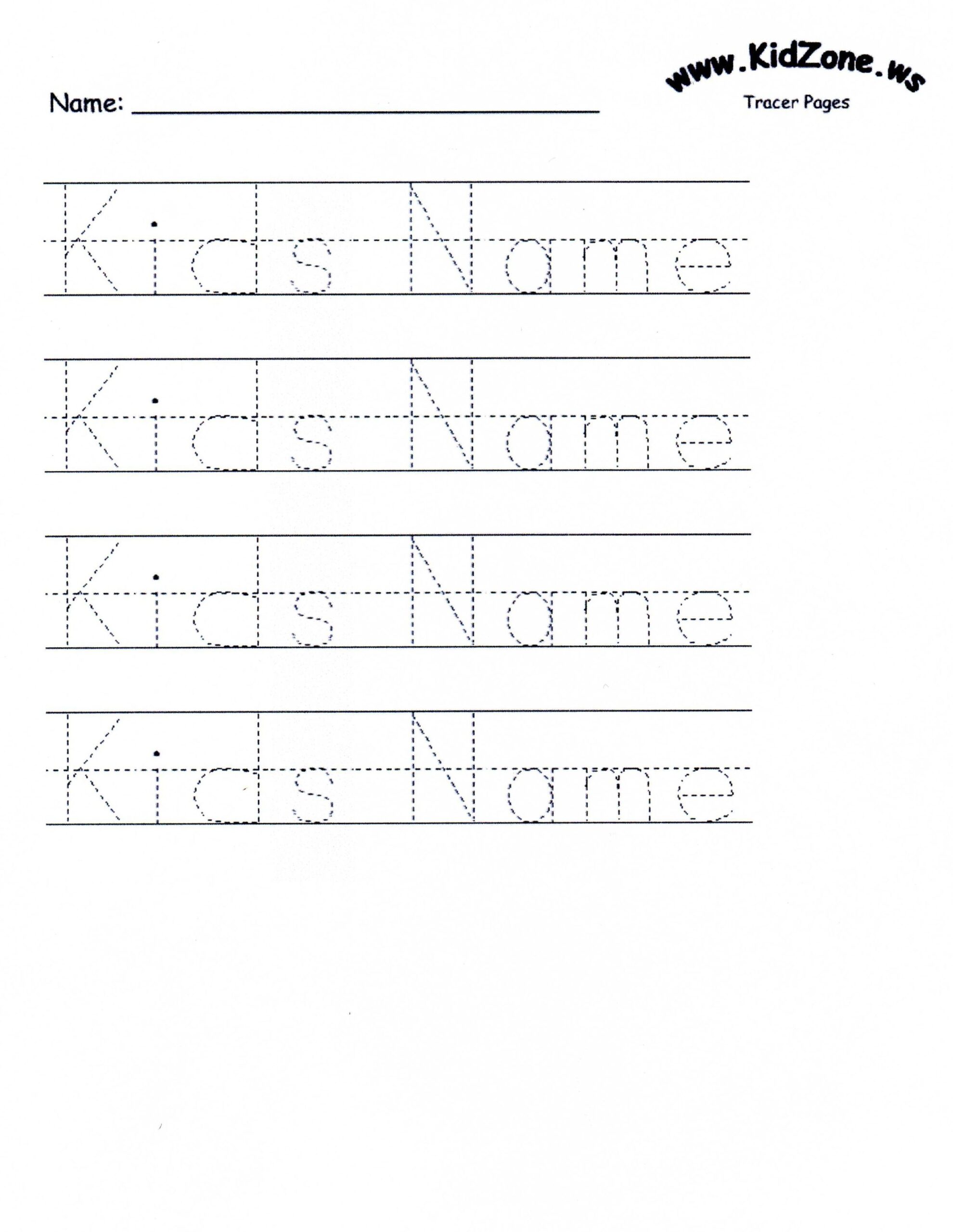Free Printable Name Writing Template
