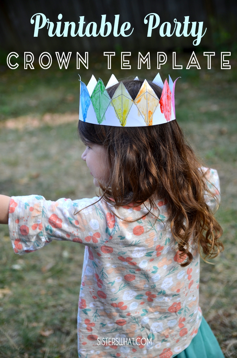 Printable Party Crown Coloring Page Sisters What Printable Party Crown Coloring Page Sisters What