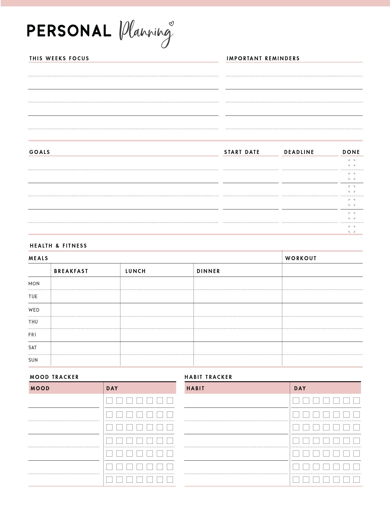 Printable Personal Growth Plan Template You Need This In Your Life 