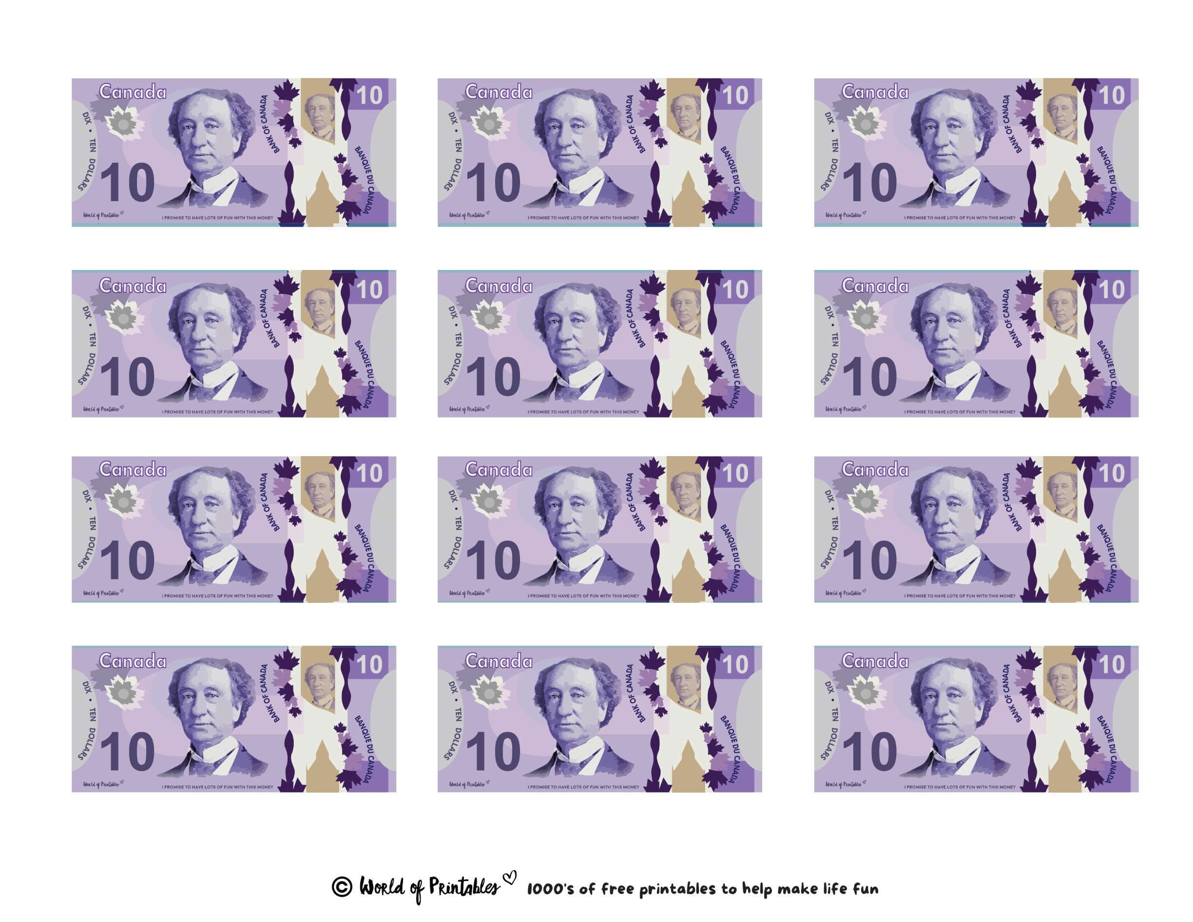 Printable Play Money Play U0026 Learn World Of Printables Printable Play Money Play U0026 Learn World Of Printables