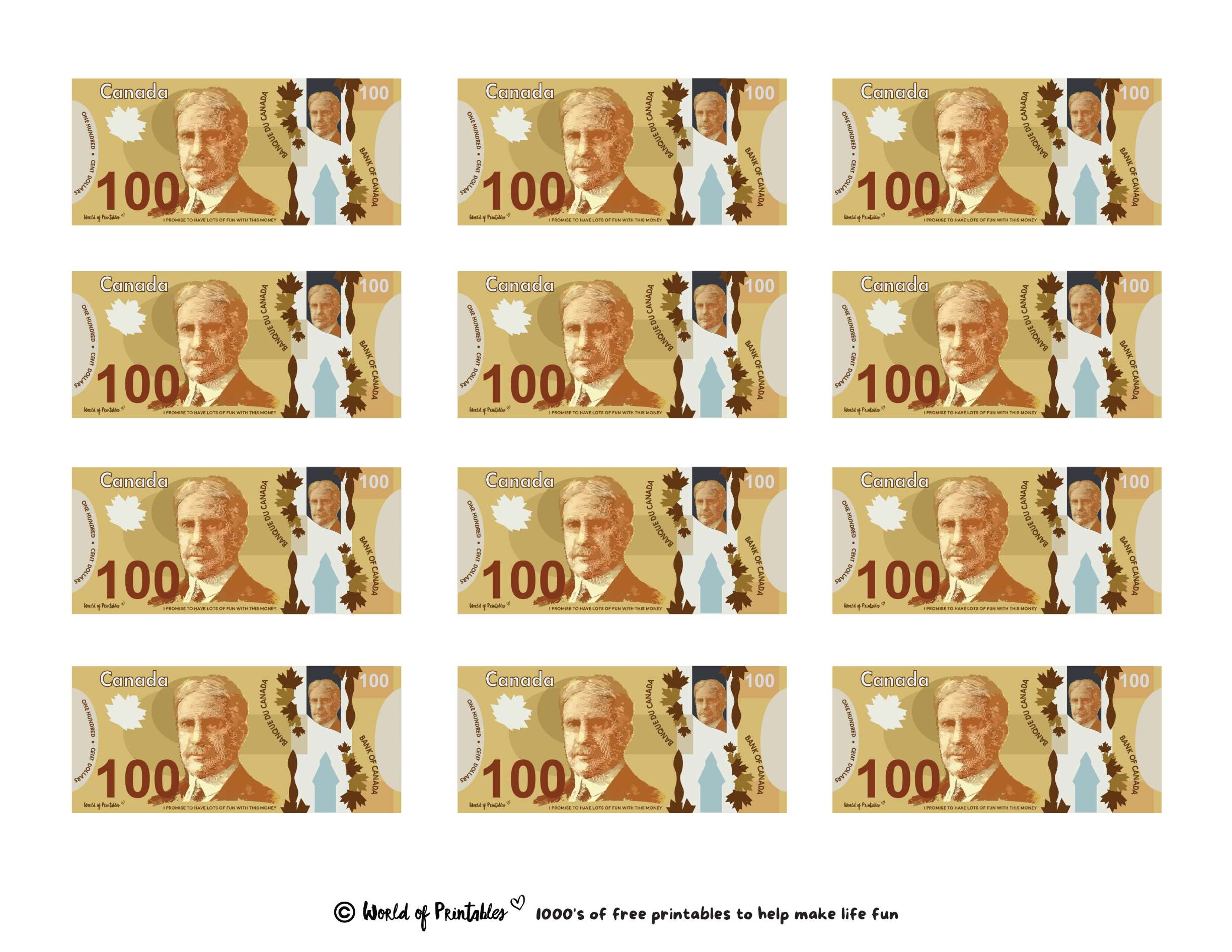 Printable Play Money Play U0026 Learn World Of Printables Printable Play Money Play U0026 Learn World Of Printables