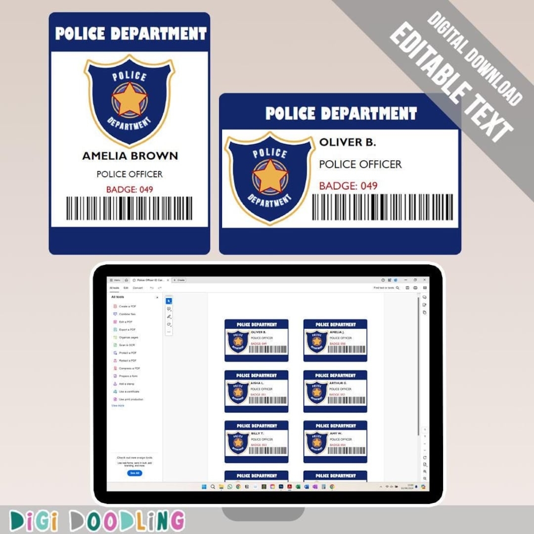 Free Printable Police Badge Template