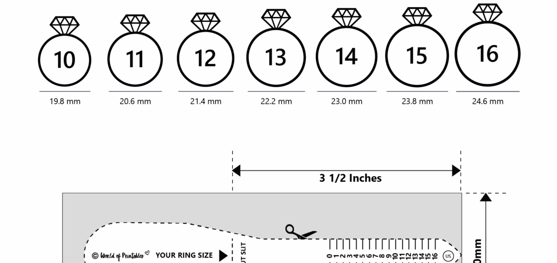 Printable Ring Size Chart Find Your Ring Size Easy World Of Printables