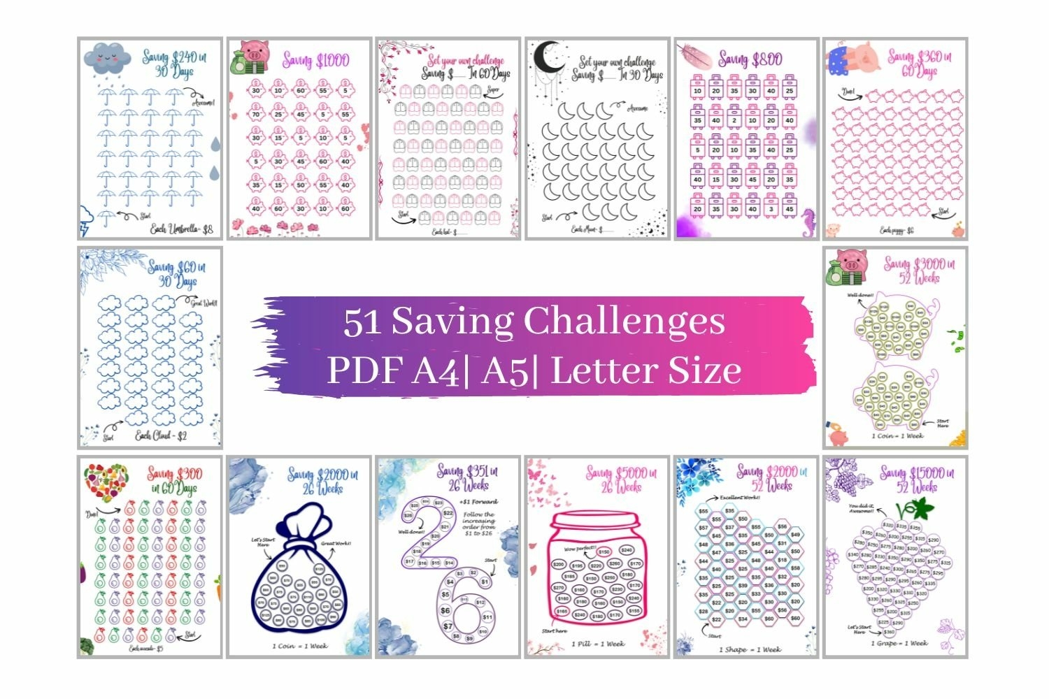 Printable Savings Challenge Printable Savings Challenge