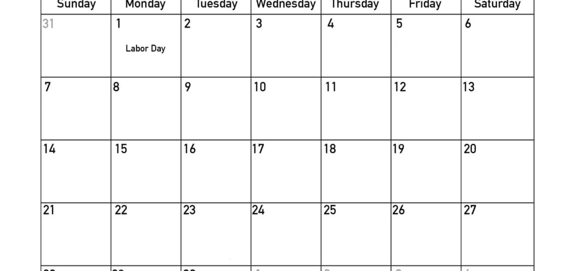 Printable September 2025 Calendar