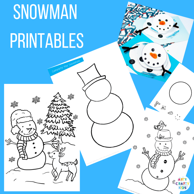 Printable Snowman Activities Arty Crafty Kids