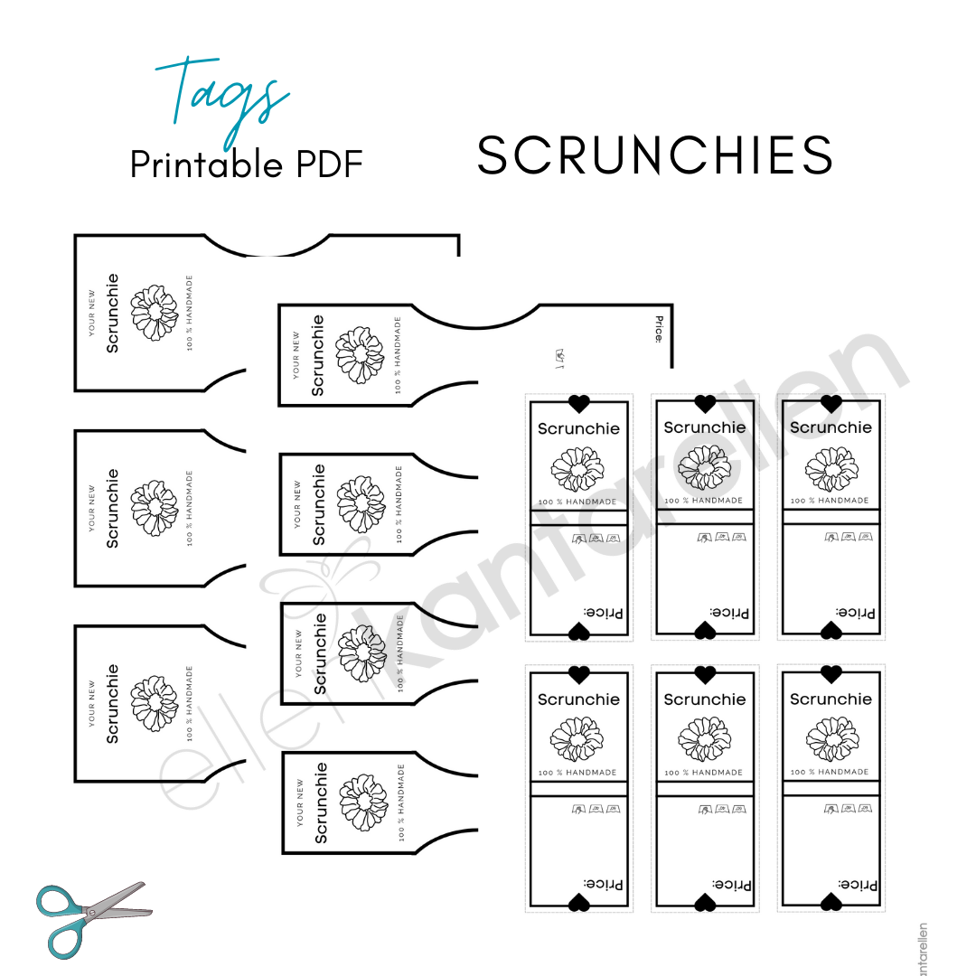 Template Free Printable Printable Scrunchie Tags Template Free Printable Printable Scrunchie Tags