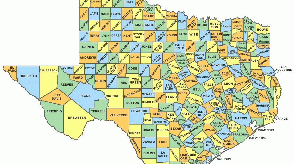 Printable Texas Maps State Outline County Cities