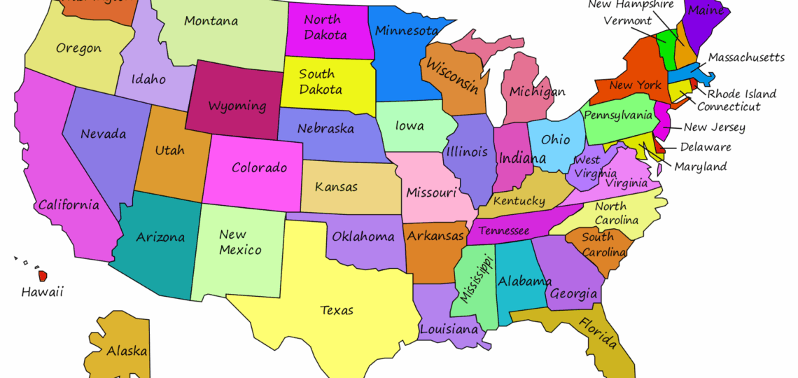 Printable US Maps With States USA United States America Free