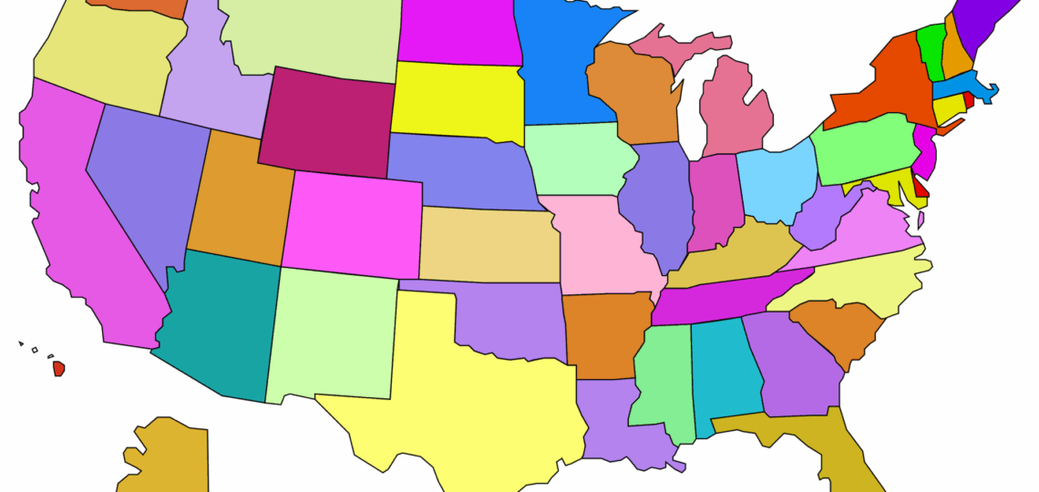 Printable US Maps With States USA United States America Free