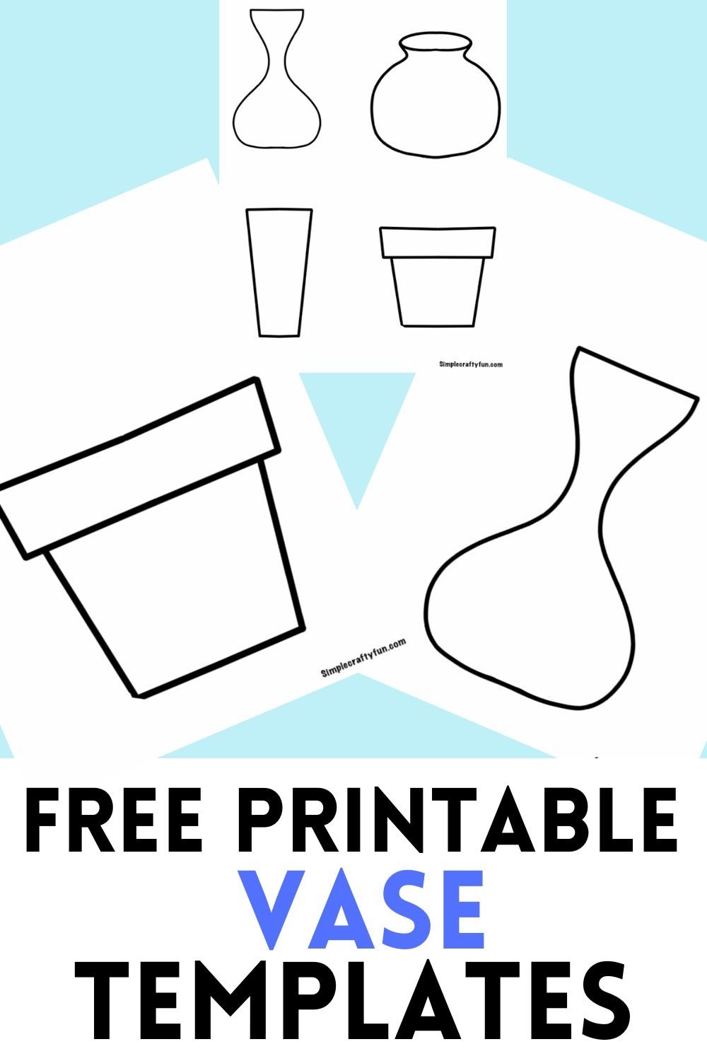 Printable Vase Templates For Crafts 4 Shapes Printable Vase Templates For Crafts 4 Shapes