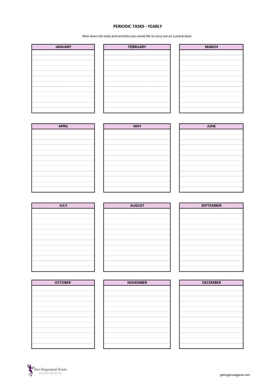 Printables To Organize Your Life