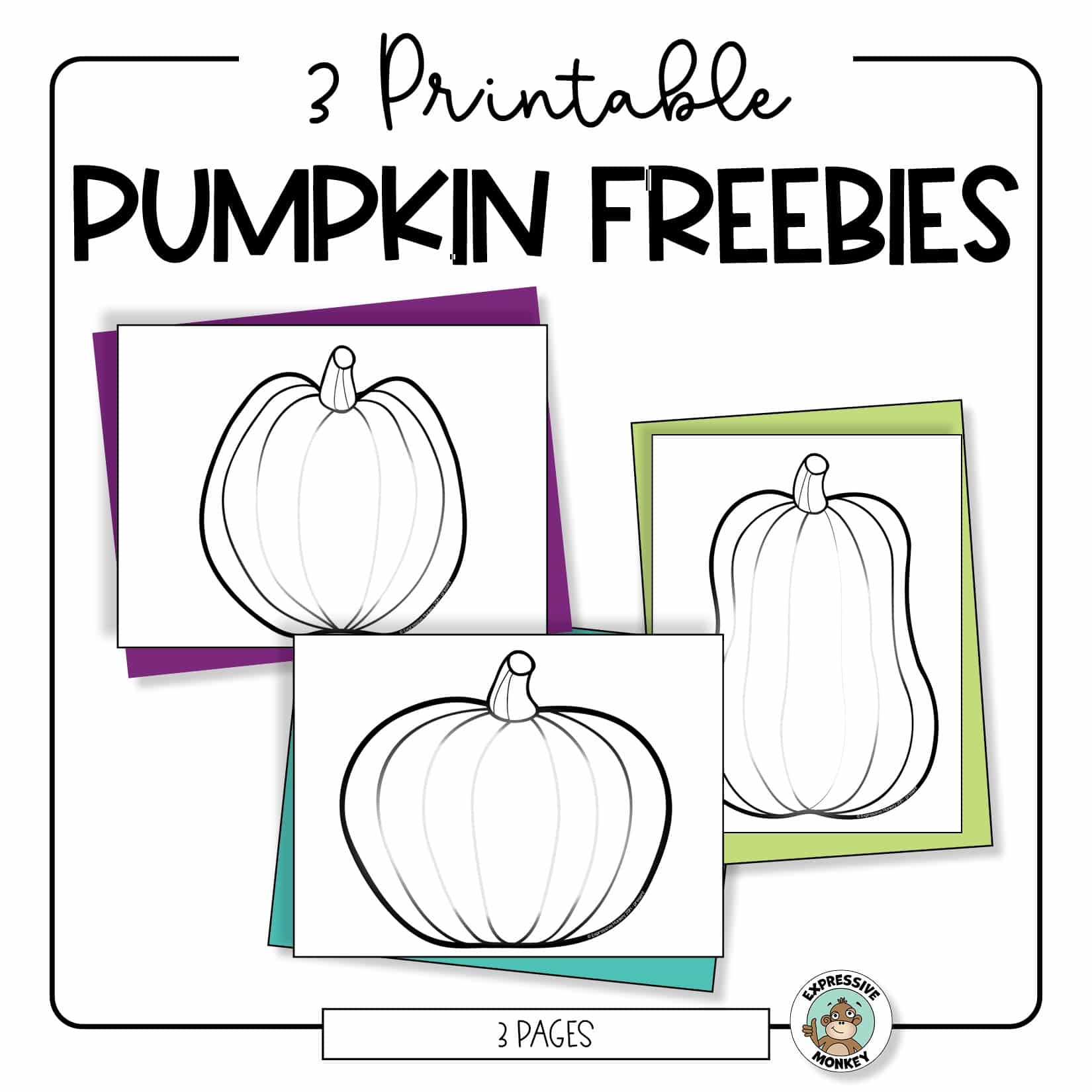 Pumpkin Coloring Sheets Expressive Monkey Pumpkin Coloring Sheets Expressive Monkey