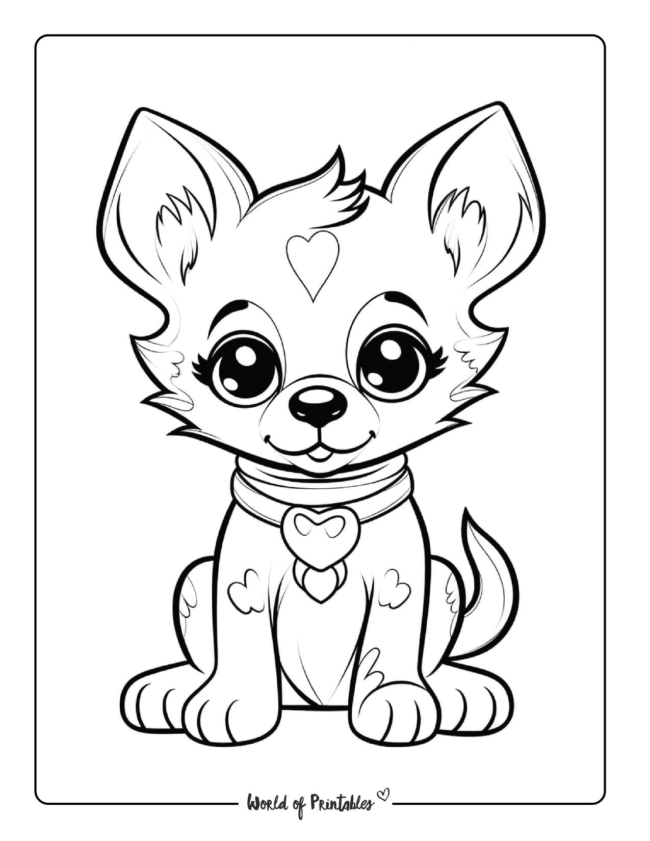 Puppy Coloring Pages World Of Printables