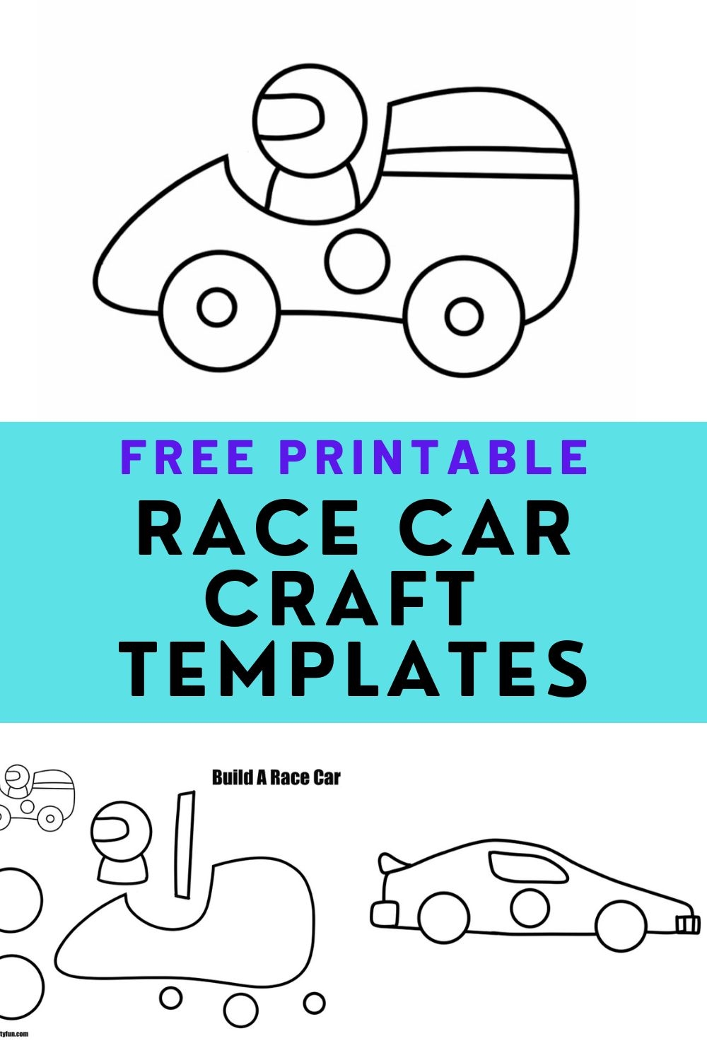 Race Car Template Fun Paper Kids Craft Race Car Template Fun Paper Kids Craft