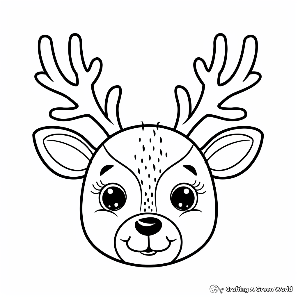 Reindeer Face Coloring Pages Free U0026 Printable 
