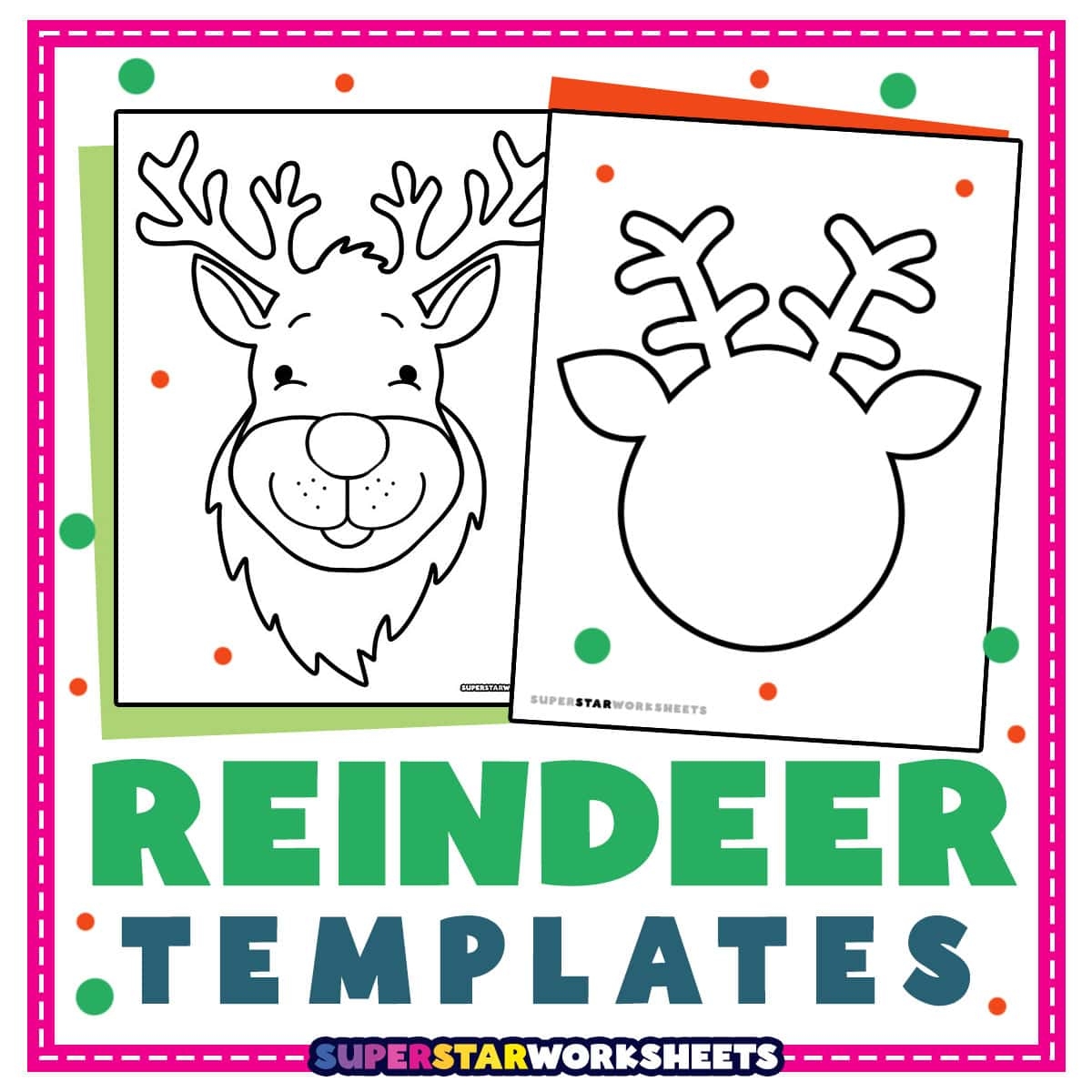 Reindeer Template Superstar Worksheets Reindeer Template Superstar Worksheets