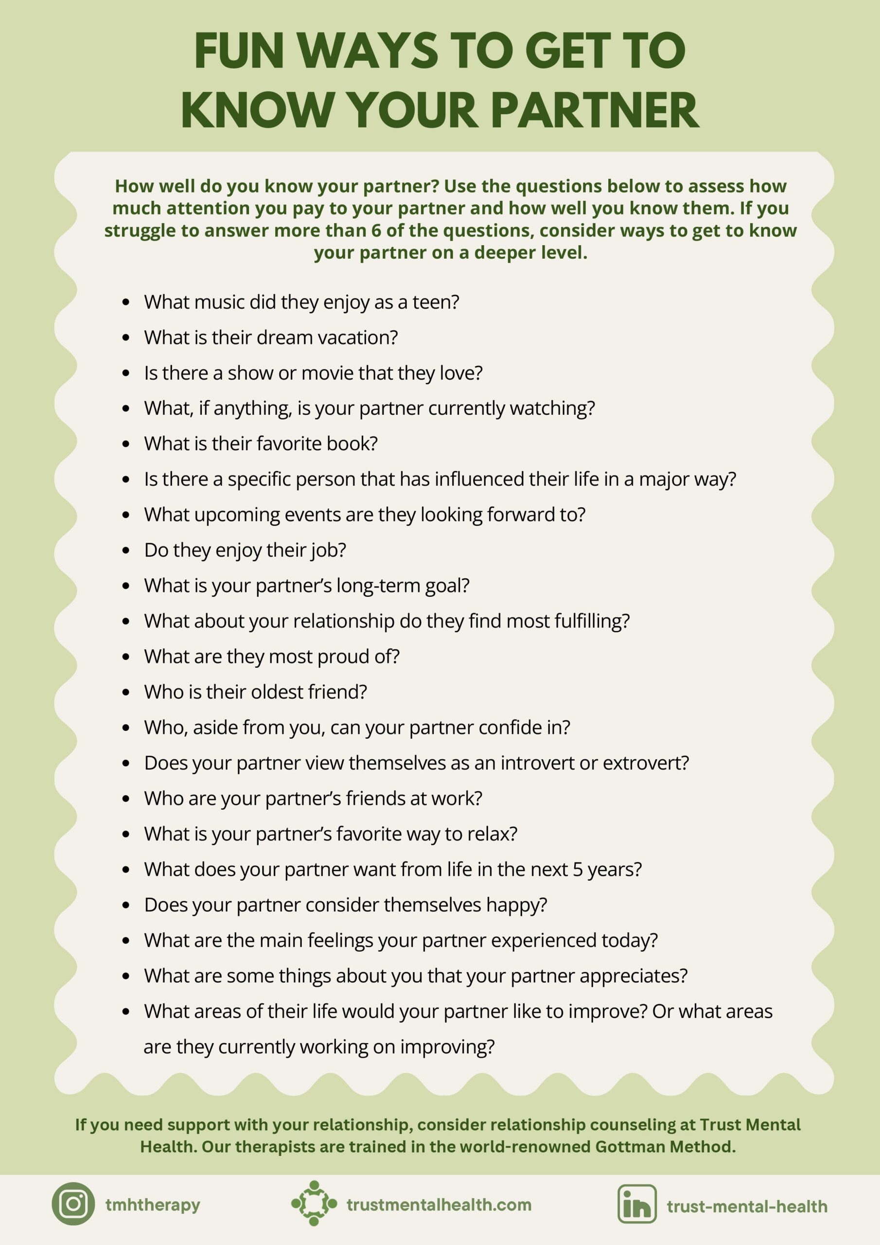 Free Printable Couples Therapy Worksheets