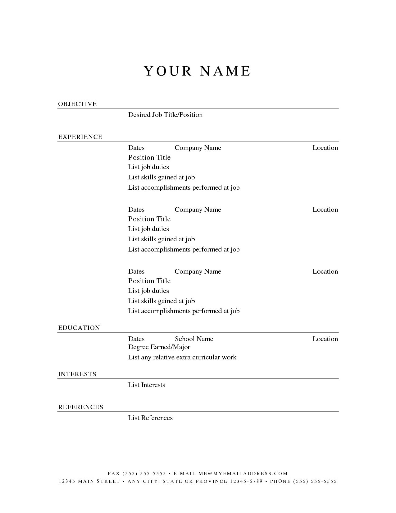 Resume Templates For High School Polkchoices