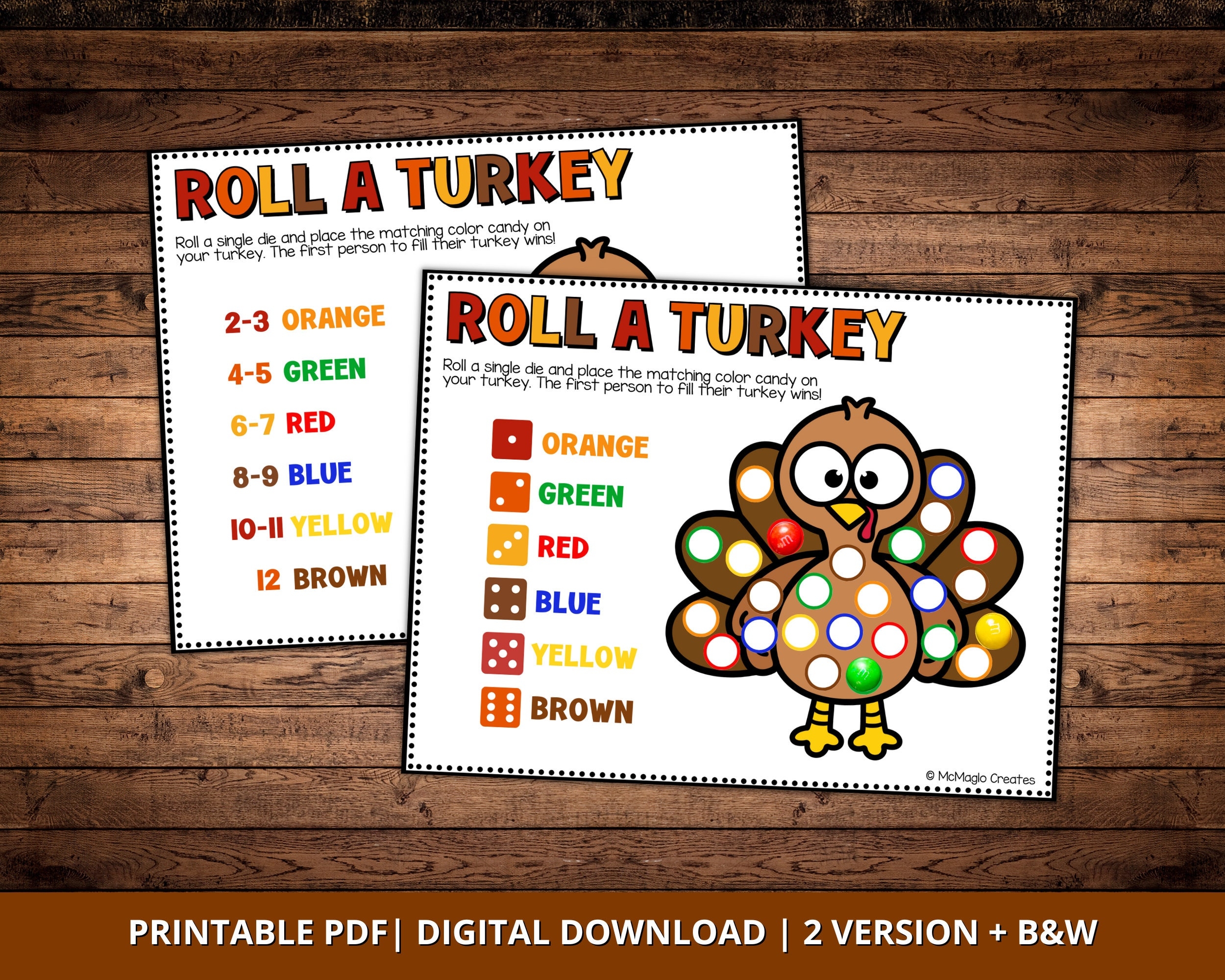 Roll A Turkey Game Thanksgiving Games For Kids Kids Table Game Roll A Turkey Game Thanksgiving Games For Kids Kids Table Game