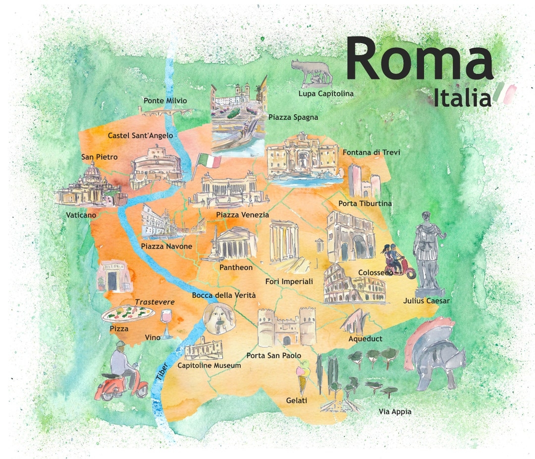 Printable Tourist Map Of Rome