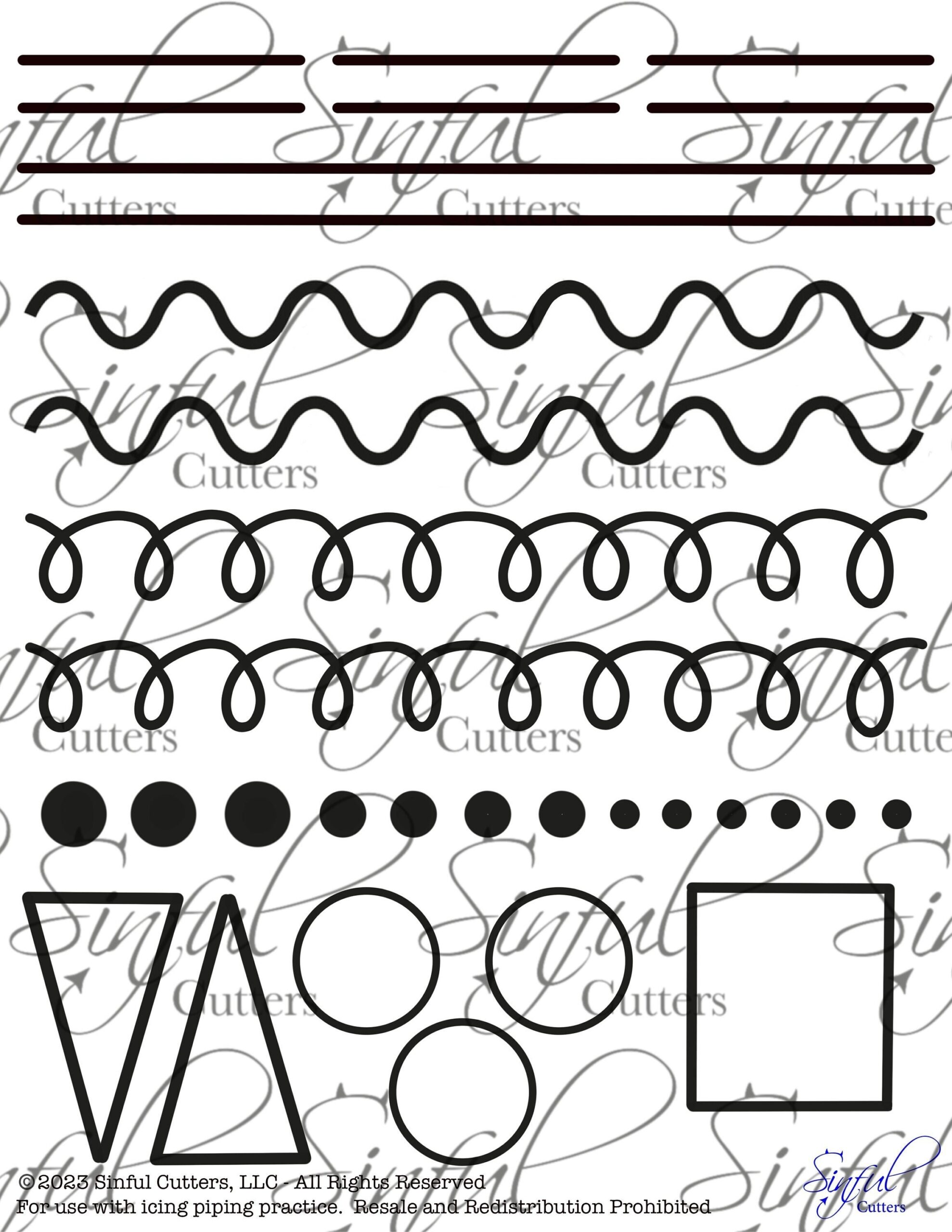 Template Free Printable Icing Practice Sheets Template Free Printable Icing Practice Sheets